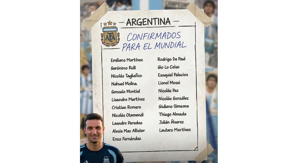 Los 21 que tendrían su lugar asegurado en la selección argetina para el Mundial 2026. Foto: Infobae. Los 21 que tendrían su lugar asegurado en la selección argetina para el Mundial 2026. Foto: Infobae.