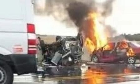 El accidente ocurrió alrededor de las 10:30 del lunes en el kilómetro 32 de la ruta 14. El accidente ocurrió alrededor de las 10:30 del lunes en el kilómetro 32 de la ruta 14.