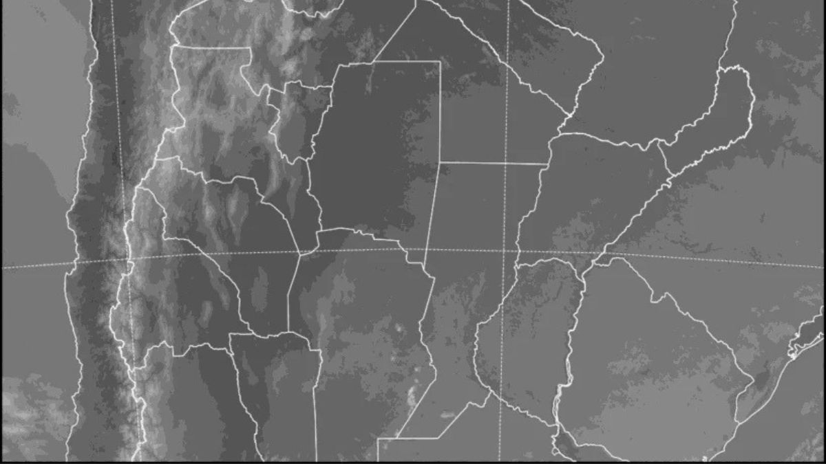 La imagen satelital muestra que la provincia de Santa Fe continúa prácticamente sin nubosidad. La imagen satelital muestra que la provincia de Santa Fe continúa prácticamente sin nubosidad.