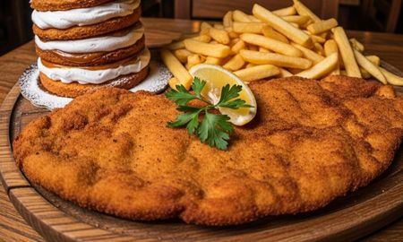 La milanesa con papas es la comida preferida en la Argentina. La milanesa con papas es la comida preferida en la Argentina.