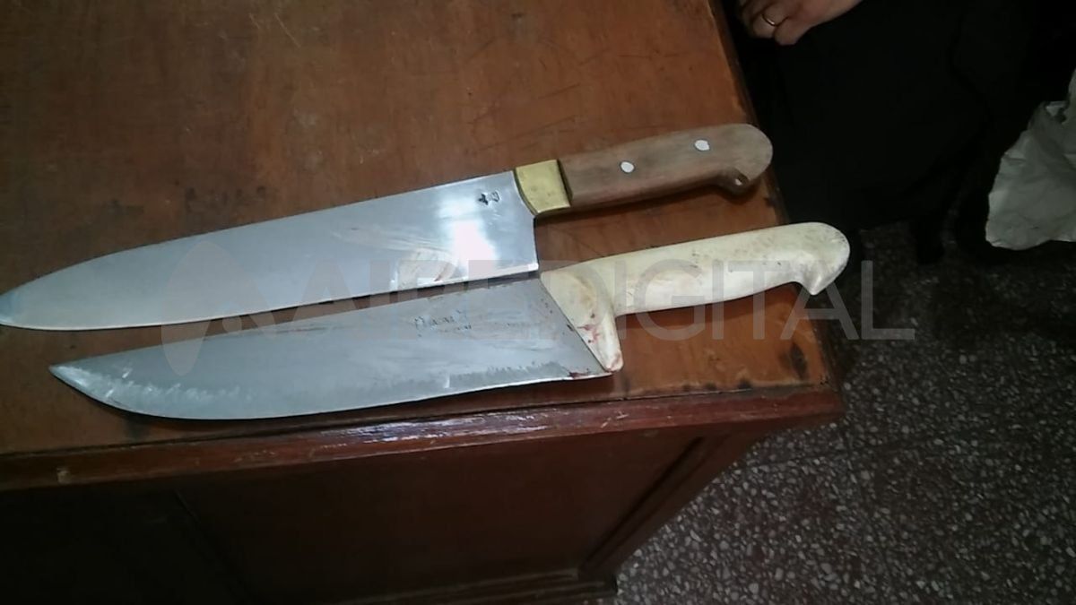 Las cuchillas secuestradas en la casa del hombre atrincherado