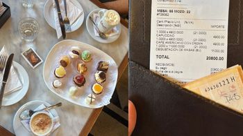 Fue a Las Violetas, pidió una degustación de masas y mostró el ticket final