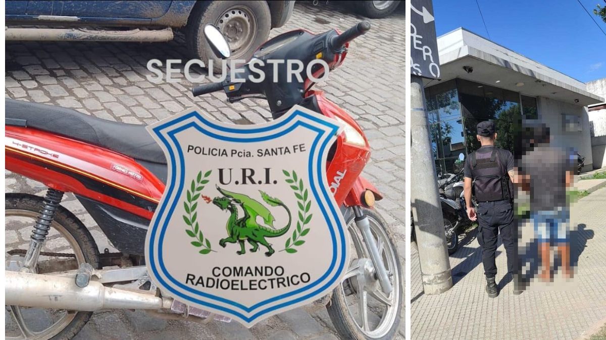 Detuvieron a un hombre que intentó robar una moto en el norte de la ciudad de Santa Fe