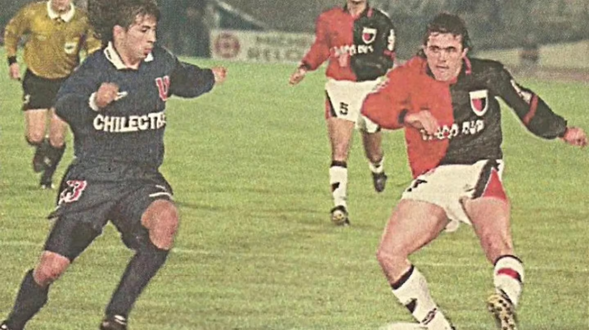 Adrián Gorostidi y su gol a Universidad de Chile. Adrián Gorostidi y su gol a Universidad de Chile.