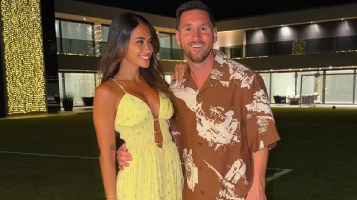 El look de Messi y Antonela Roccuzzo.