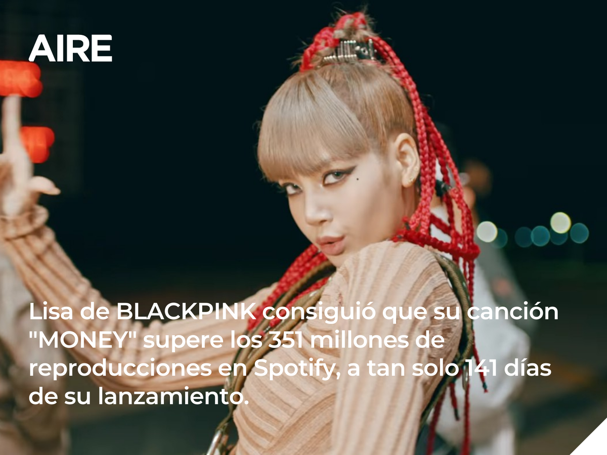 El nuevo r&eacute;cord de "MONEY" de Lisa.