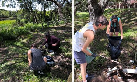 Más de 4.000 colillas y 16 kilos de basura fueron recolectadas en Ciudad Universitaria. Más de 4.000 colillas y 16 kilos de basura fueron recolectadas en Ciudad Universitaria.