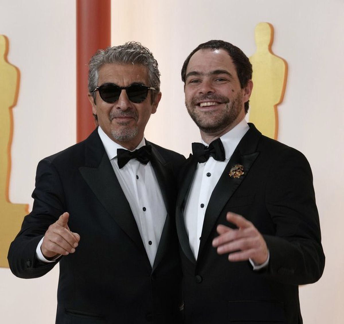 Premios Oscars: Ricardo Darín y Peter Lanzani pasaron por la alfombra roja.
