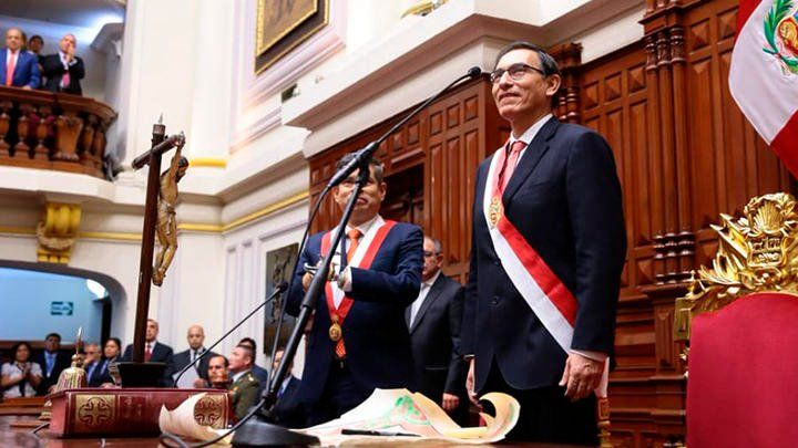 Mart&iacute;n Vizcarra asumi&oacute; su mandato en el Palacio del Congreso de la Rep&uacute;blica&nbsp;en Lima el 23 de marzo de 2018.