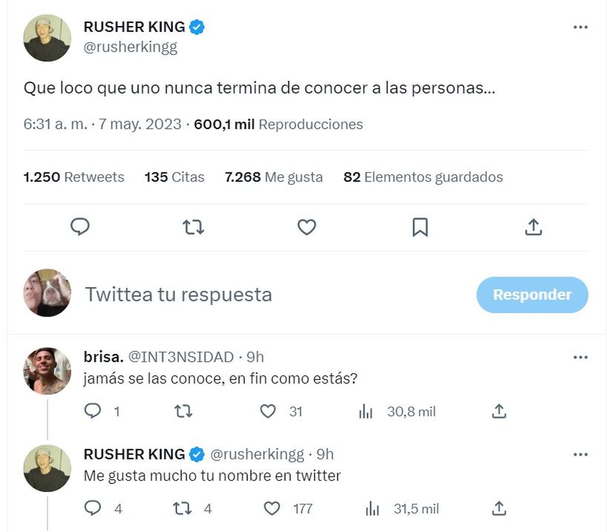 Rusherking dio a entender que dejó a la China Suárez por intensa.