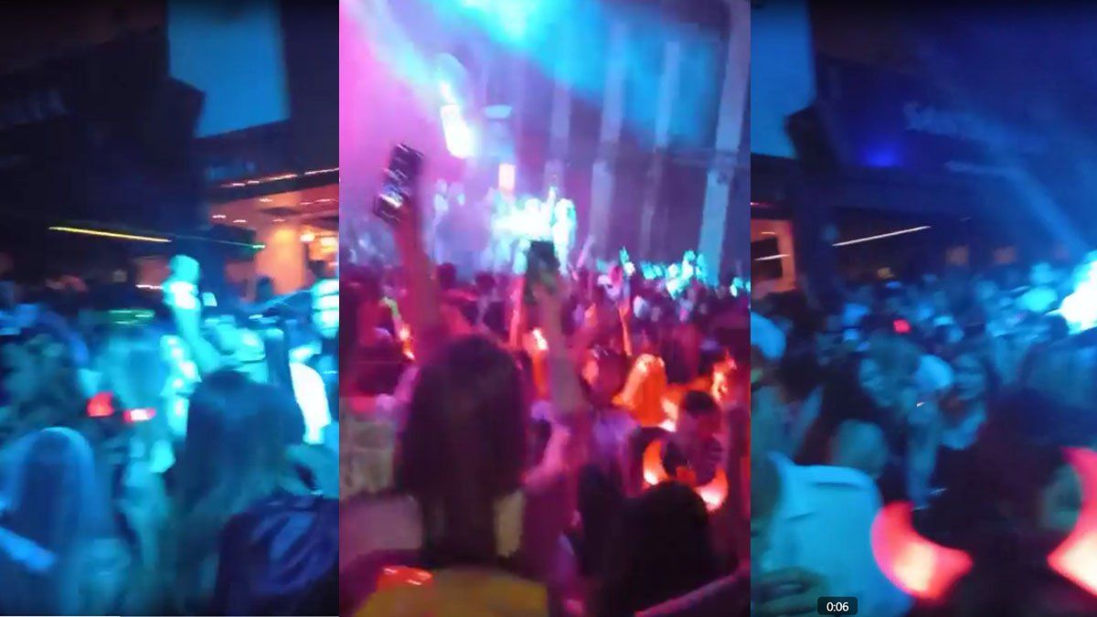 Las capturas de los videos del boliche de Esperanza a la noche del sábado y madrugada del domingo.&nbsp;