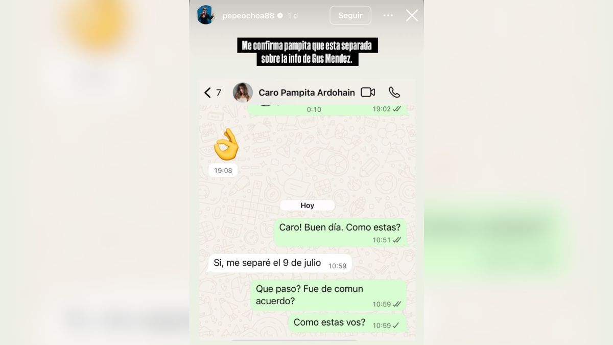 Pampita y Martín Pepa terminaron su relación el 9 de julio. Pampita y Martín Pepa terminaron su relación el 9 de julio. 