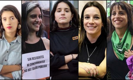 De izquierda a derecha: Agustina Donnet, Lucía Campora, Ofelia Fernández, Lucila De Ponti, Victoria Donda. De izquierda a derecha: Agustina Donnet, Lucía Campora, Ofelia Fernández, Lucila De Ponti, Victoria Donda.