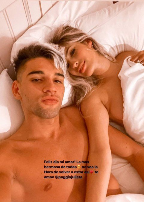 La foto de Julieta Poggio después de hacer el amor con su novio.