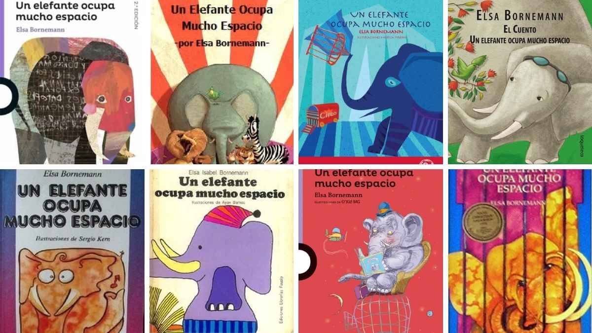 Algunas ediciones de ayer y hoy del cuento Un elefante ocupa mucho espacio