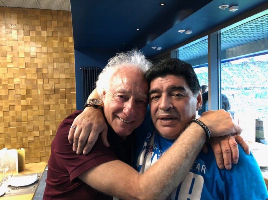 Diego Maradona y Guillermo Coppola.