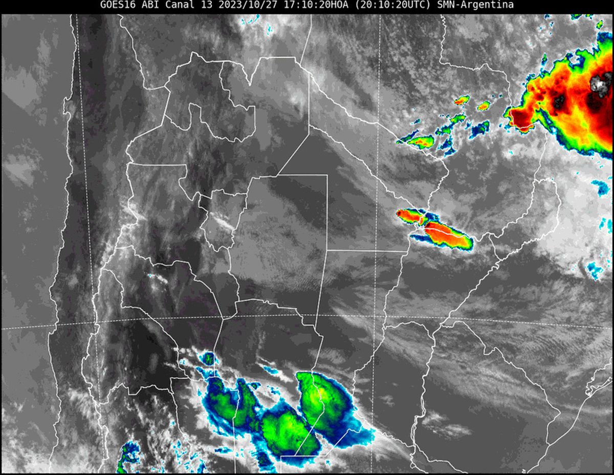 En la imagen satelital se observa nuestra provincia con bastante nubosidad asociada a inestabilidad en la zona sur. En la imagen satelital se observa nuestra provincia con bastante nubosidad asociada a inestabilidad en la zona sur.