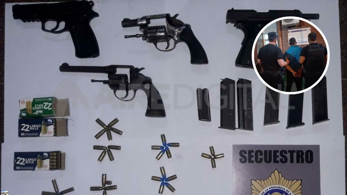 Incautaron un arsenal en Santo Tomé.