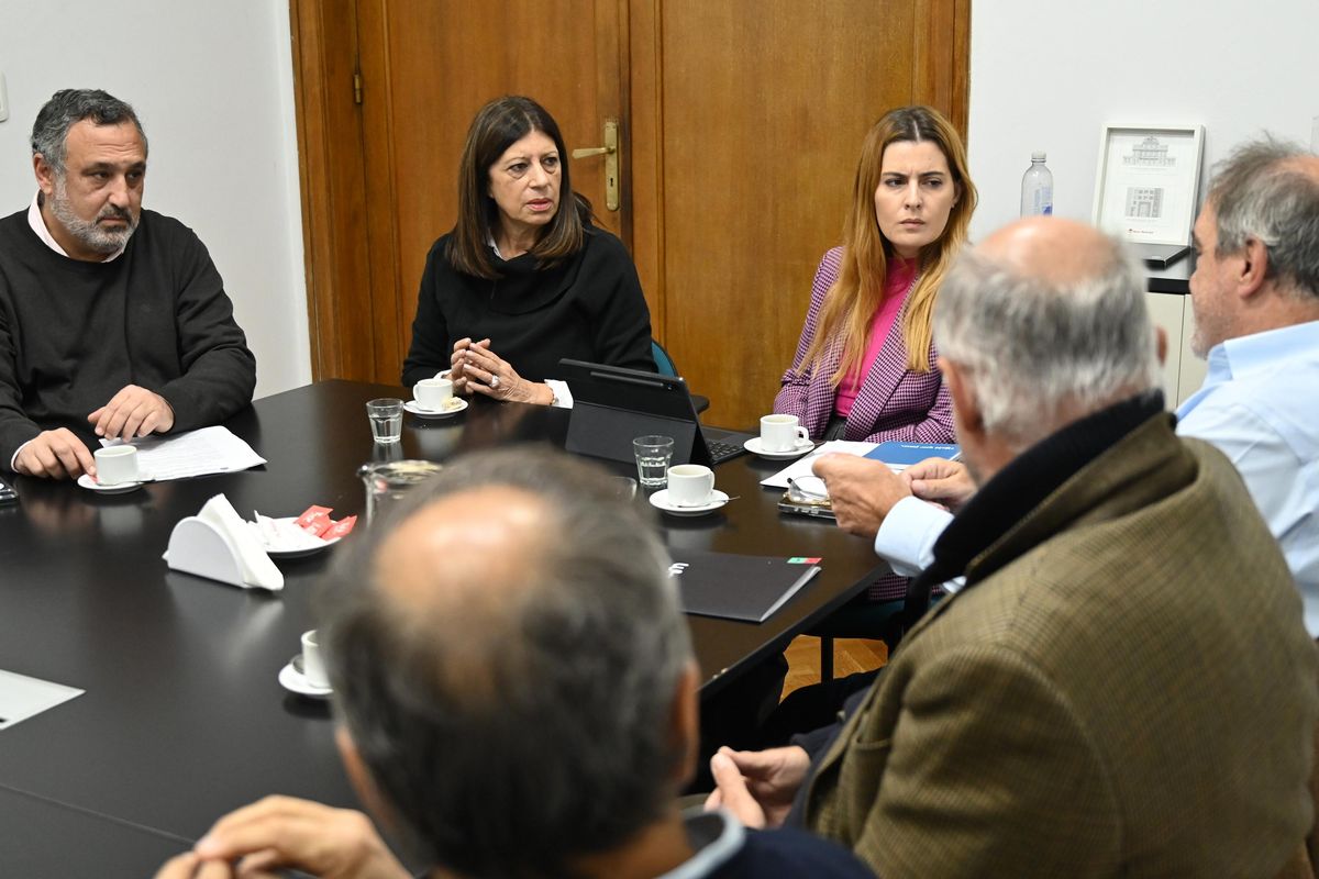 Las legisladoras socialistas Clara García y Liionella Cattalini se reunieron con representantes de la Cámara de la Construcción.