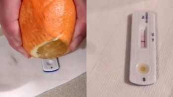 Una naranja da positivo en un test rápido de covid, se vuelve furor y científicos salen a explicar cómo sucedió