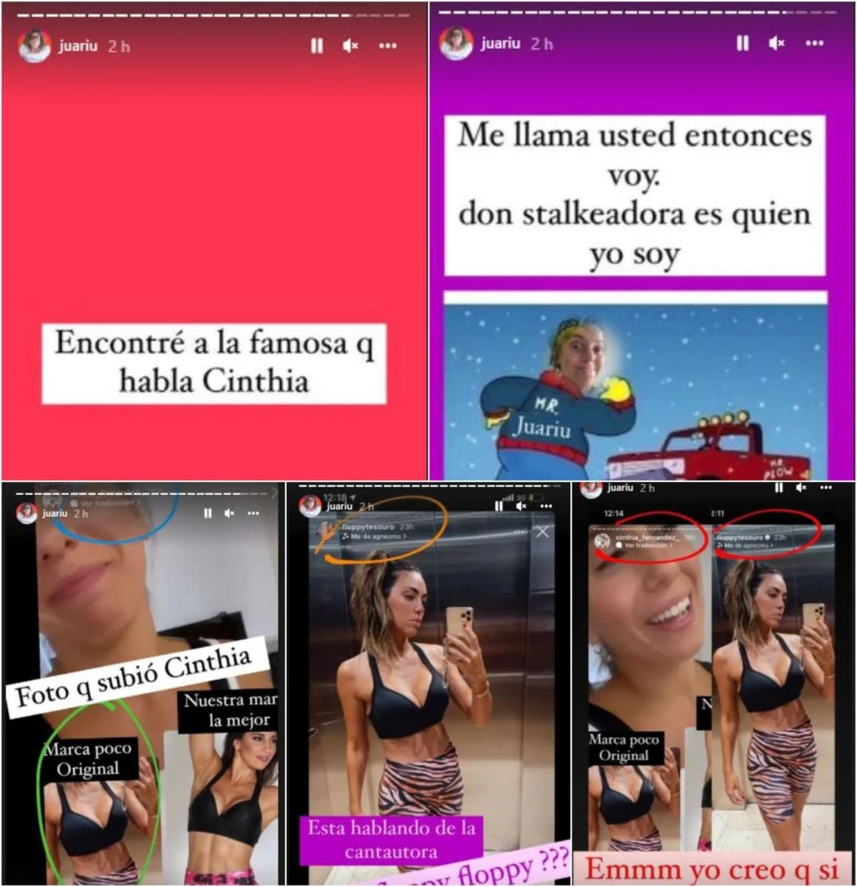 Cinthia Fern&aacute;ndez acus&oacute; a Floppy Tesouro de copiarle.