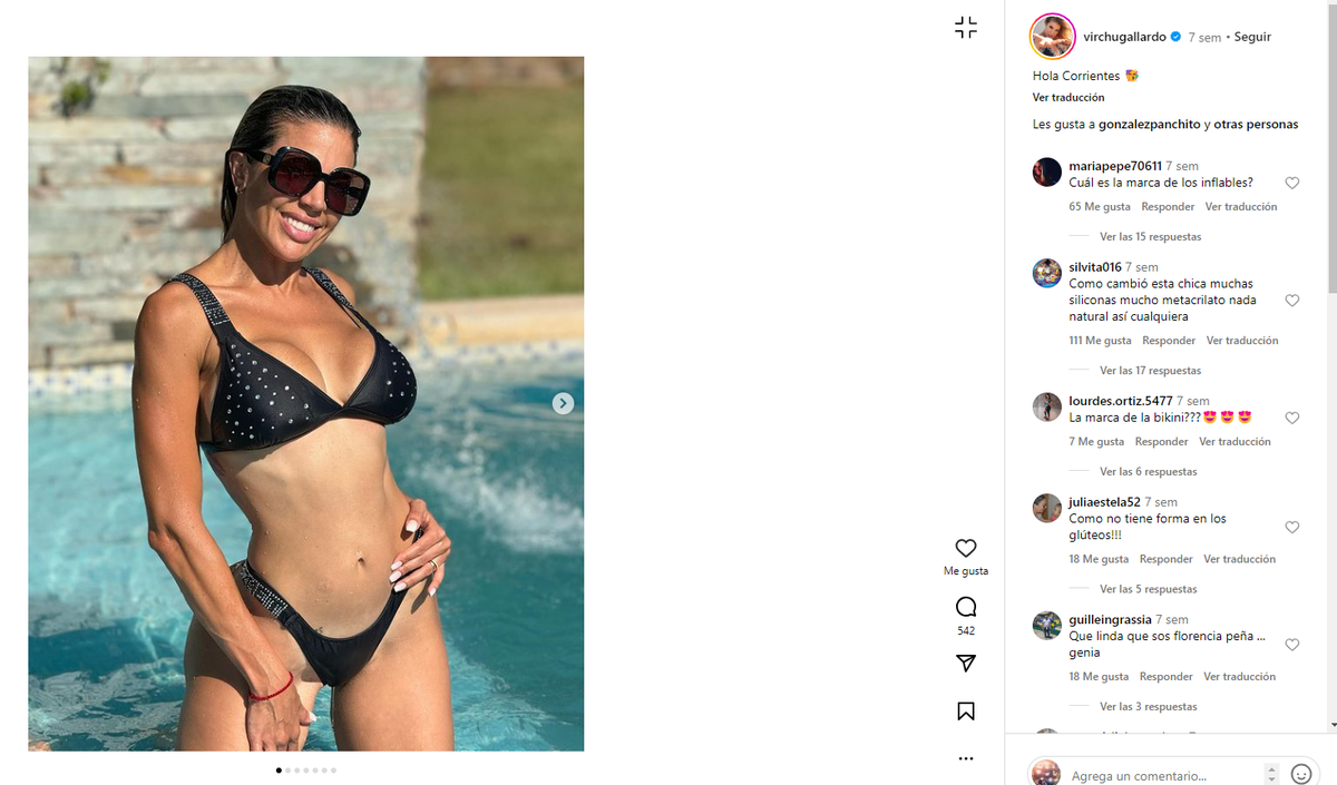 La foto de Virginia Gallardo en traje de baño. La foto de Virginia Gallardo en traje de baño.