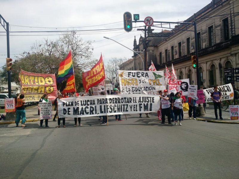 Protesta en Bulevar y San Jerónimo