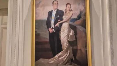 Retiraron un cuadro de Perón y Evita de la Casa Rosada y analizan reemplazarlo por uno de Messi