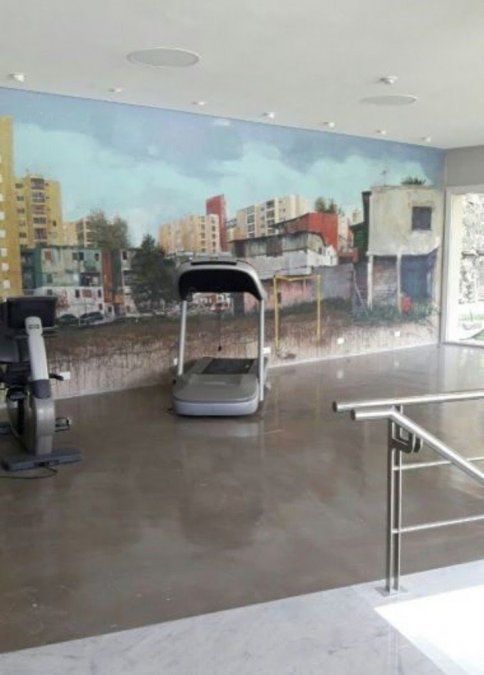 El gimnasio de Carlos Tévez en su lujosa mansión de San Isidro.