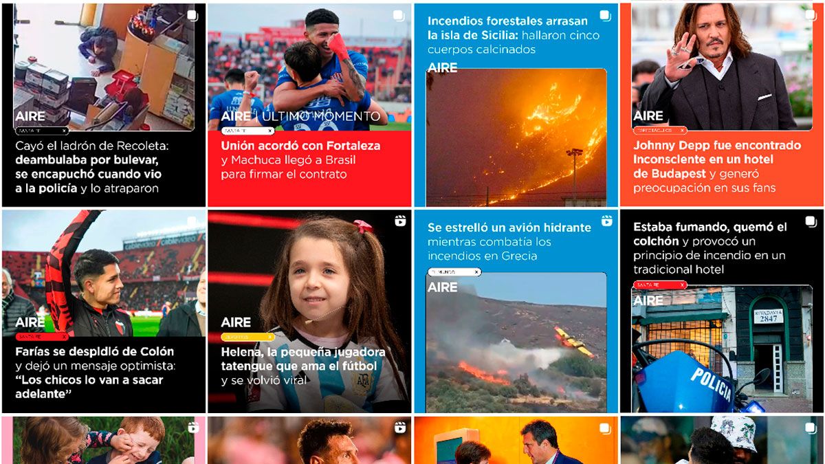 AIRE es la segunda cuenta de Instagram de noticias más seguida en la provincia de Santa Fe