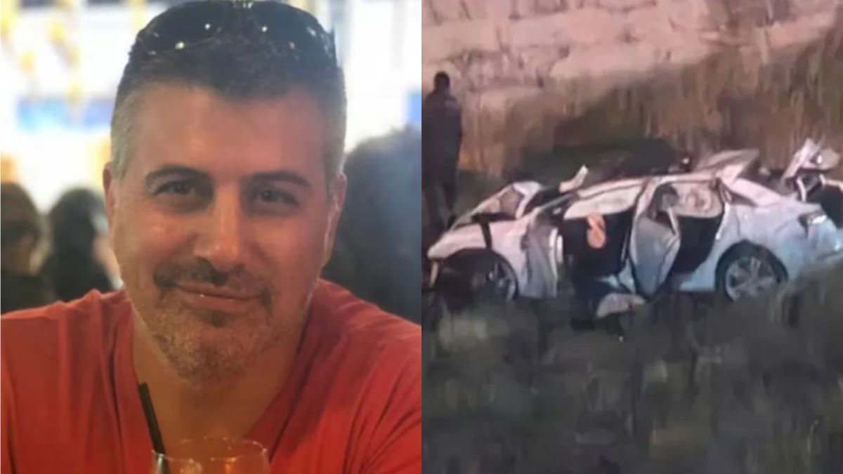 Los peritos de la Policía de Mendoza analizan las huellas de frenado sobre el lomo de burro de la avenida San Francisco de Asís, donde el Audi A3 perdió la estabilidad.