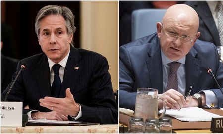 Estados Unidos y Rusia se culparon mutuamente en la reunión de hoy del Consejo de Seguridad de la ONU de la agravación de la inseguridad alimentaria en el mundo. Estados Unidos y Rusia se culparon mutuamente en la reunión de hoy del Consejo de Seguridad de la ONU de la agravación de la inseguridad alimentaria en el mundo.