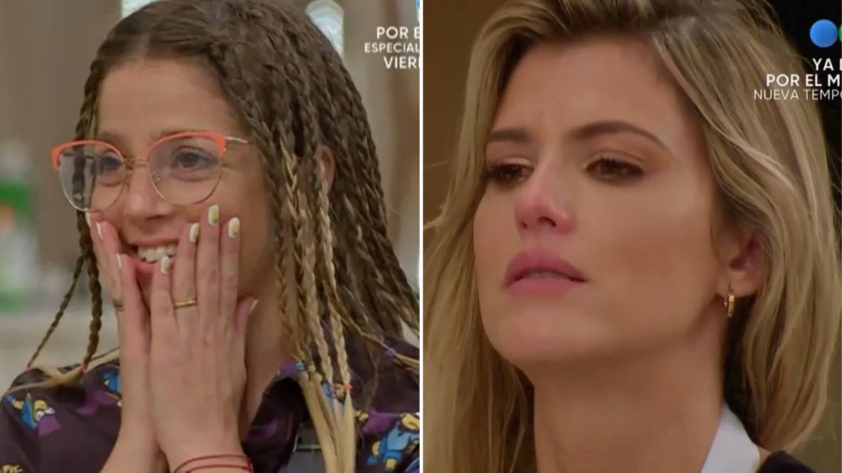 La influencer y la actriz se cruzaron en el reality de cocina por unos platos. Cinco platos tiene ahí. Changa