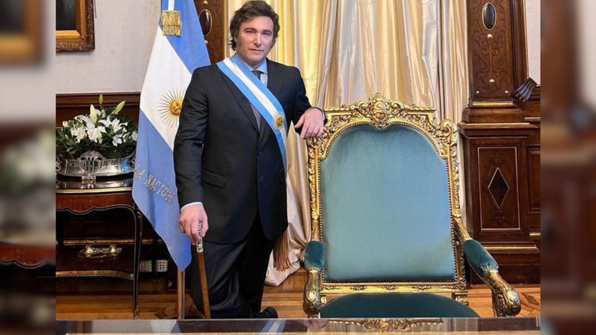 vier Milei habló sobre las imágenes que muestran a la conductora en una conversación con el expresidente Alberto Fernández.