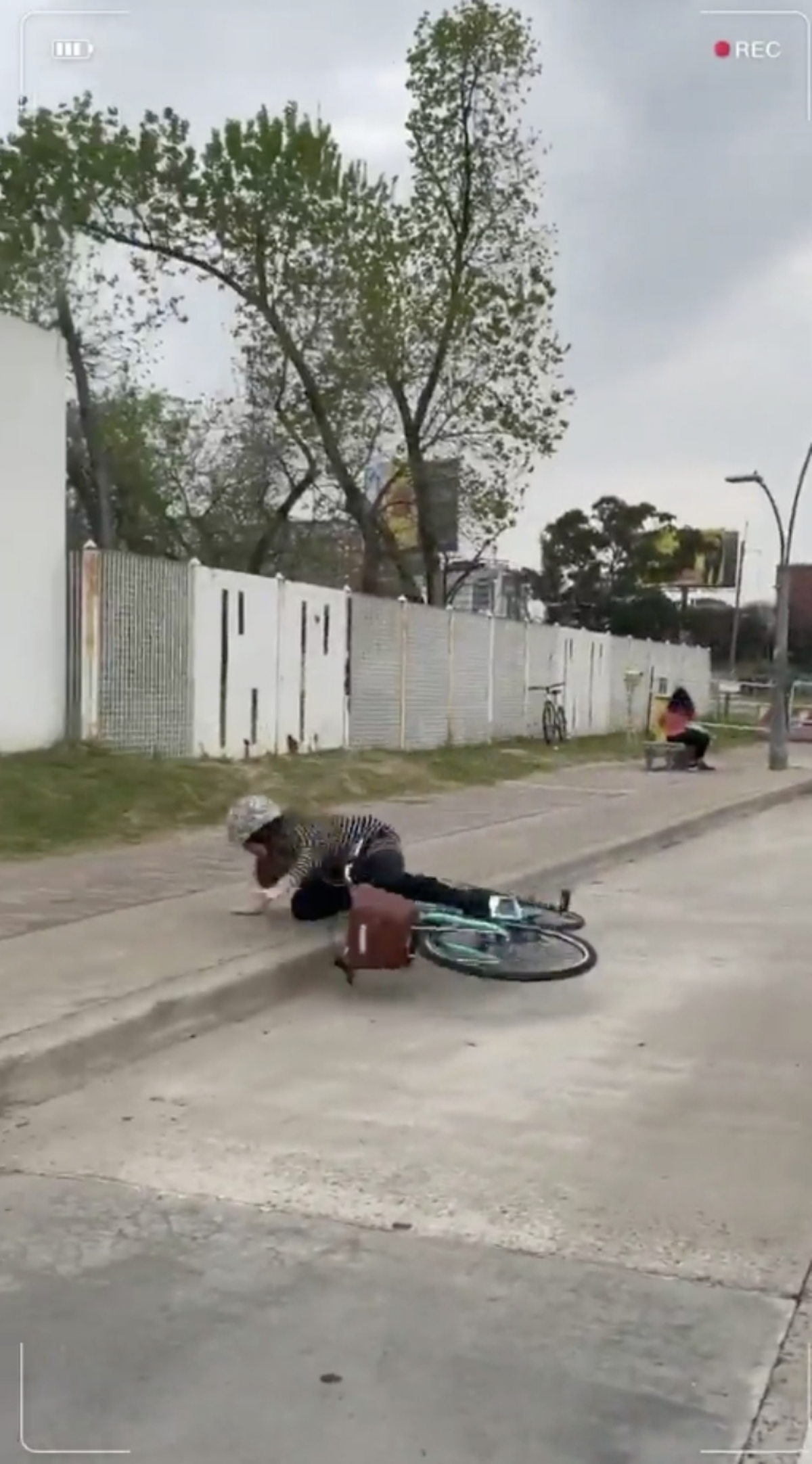Dalma Maradona tuvo un accidente en bicicleta. 