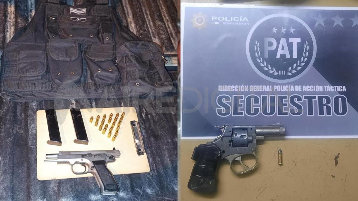 Varias armas secuestradas y un chaleco balístico en diferentes procedimientos.
