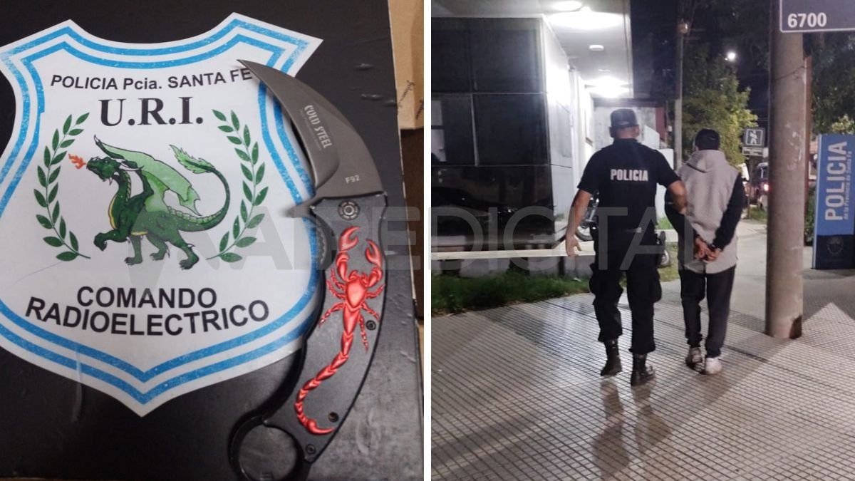 Un hombre de 28 años fue detenido con una navaja dentro de un taxi.