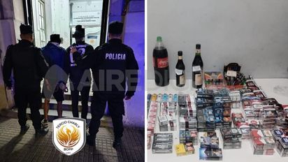 Destrozaron la reja de un kiosco en Santa Fe, se robaron coca, fernet, cigarrillos y terminaron presos