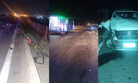Alrededor de la 1 del viernes, la camioneta blanca embistió a la moto y la bicicleta sobre el puente aliviador de la ruta 168, a la altura de La Guardia. Alrededor de la 1 del viernes, la camioneta blanca embistió a la moto y la bicicleta sobre el puente aliviador de la ruta 168, a la altura de La Guardia.