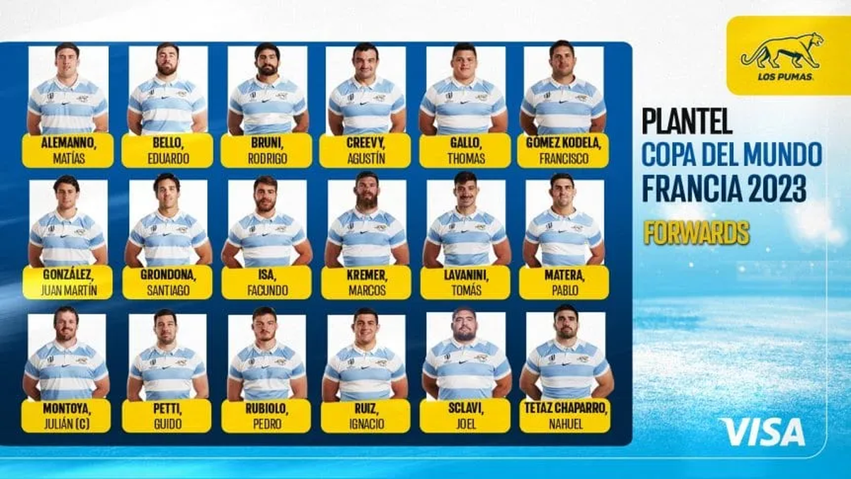 Los convocados de Los Pumas para el Mundial de Francia 2023. Los convocados de Los Pumas para el Mundial de Francia 2023.