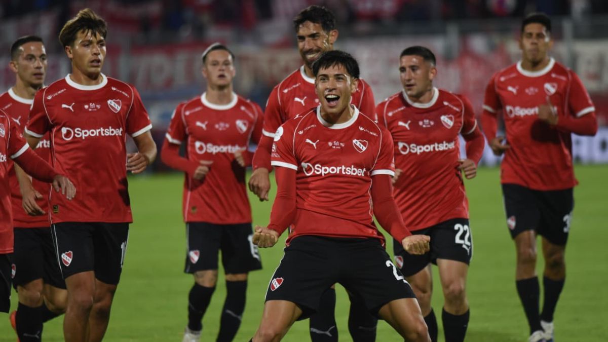 El festejo de Gutiérrez tras marcar el 2 a 0 ante Unión.
