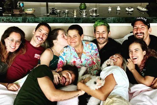 Stefi Roitman junto al clan Montaner durante la cuarentena en Miami.