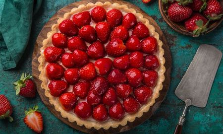 Receta de tarta de frutillas saludable. Receta de tarta de frutillas saludable.