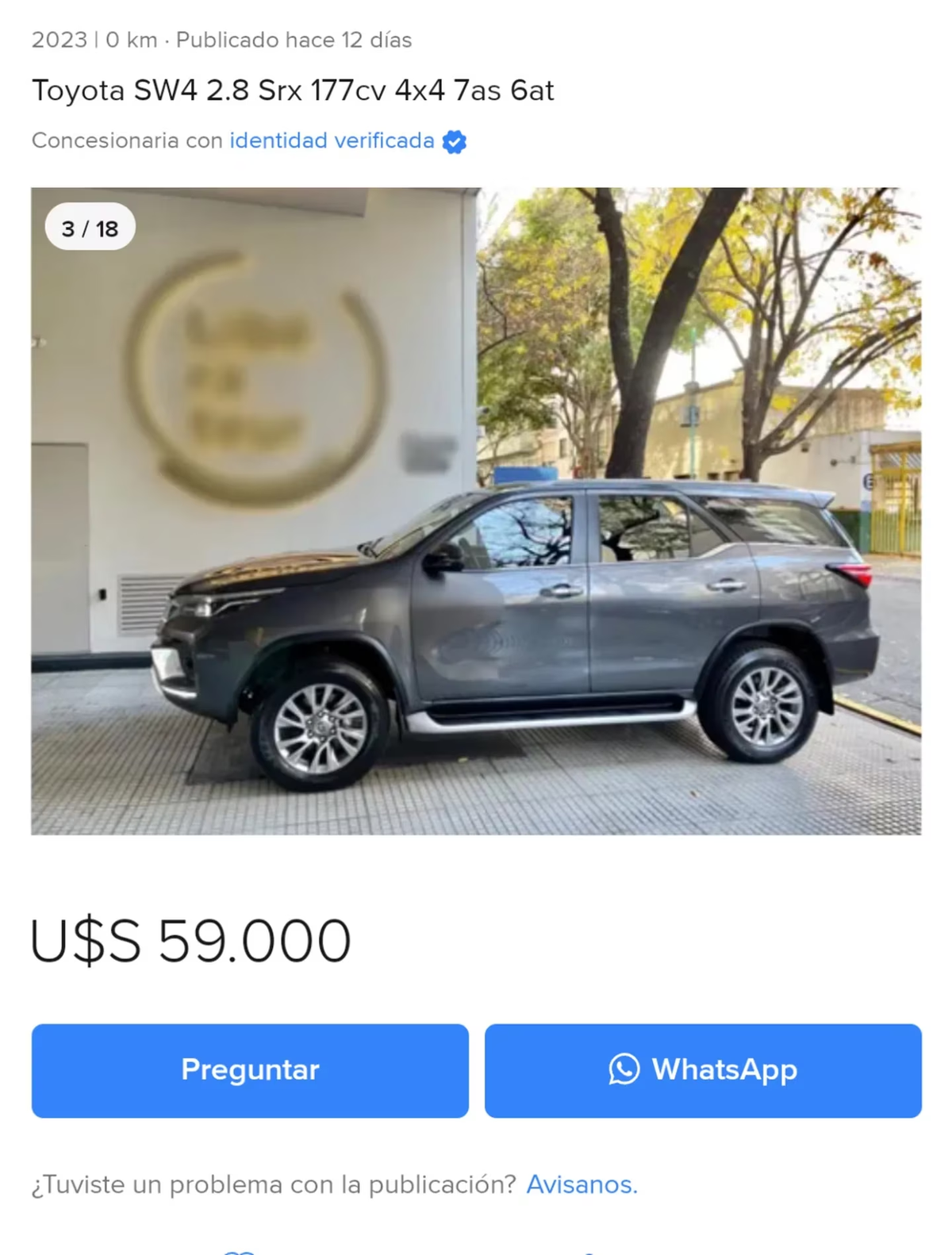El modelo 2023 actualmente tiene un valor que ronda los US$59000.