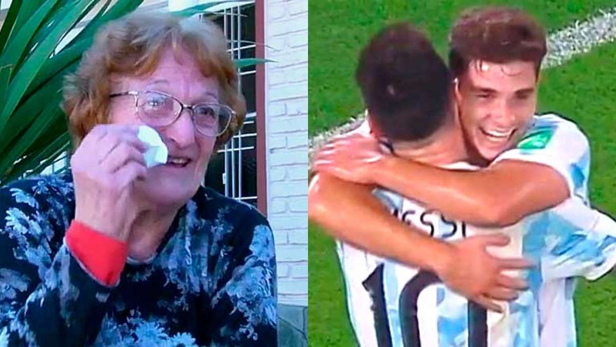 La abuela de Julián Álvarez se emocionó al hablar de su nieto: Se abrazó con Messi