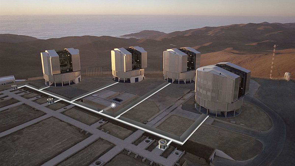 El Very Large Telescope del Observatorio Europeo Austral (ESO) en Chile.