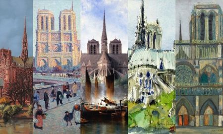 12 pinturas que retratan la belleza de la catedral de Notre Dame
