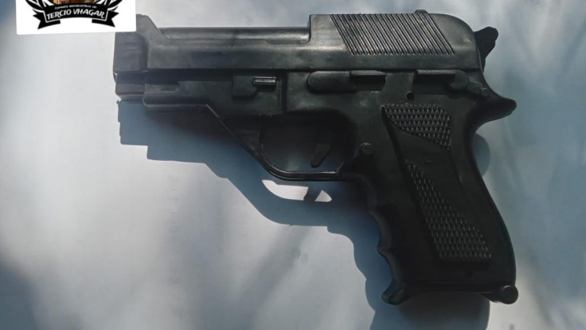 Secuestraron una réplica de arma de fuego. Secuestraron una réplica de arma de fuego.