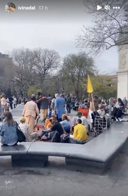 Nadal posted a video showing a crowd in one of the city's squares that never sleeps.