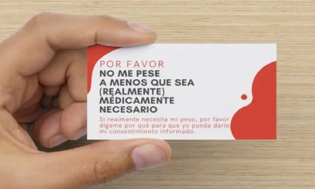 Campaña para que los médicos no pesen a los pacientes a menos que sea necesario